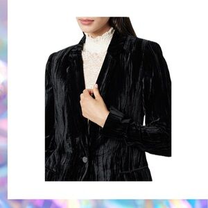 Luxurious Black Velvet Women's Blazer Size Small NWT